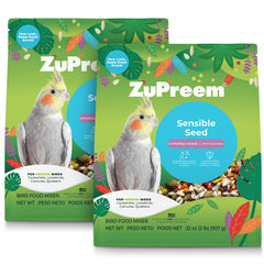 ZuPreem Sensible Seed Bird Food cockatiel bowl—interactive feeding that engages curiosity.
