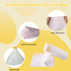 Zuqqony drawstring litter bags simplifying cleanup and bag disposal