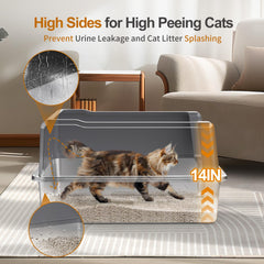 Zuqqony durable metal cat litter box provides long-lasting strength for busy homes.
