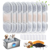 Zuqqony DYSJ01 8-pack replacement filters deliver consistent filtration for large dogs.