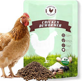 ZURPRISE chicken dewormer powder chili pouch for easy, egg-safe worm prevention.