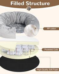 Zuvmi round-flannel pet bed offers soft, cozy comfort for anxious pups.