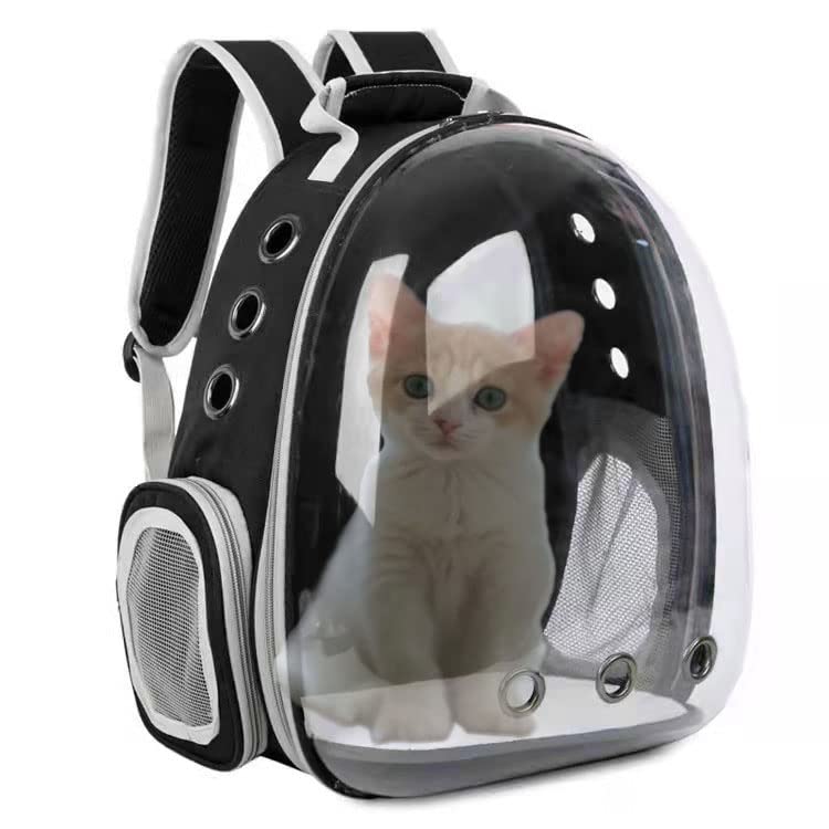 ZYHOAOE animal carrier backpack side view with breathable panels for comfort