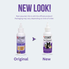 Zymox ear cleanser applying in ears for quick, safe grooming
