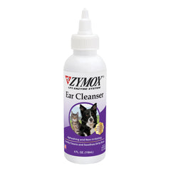 Zymox ear cleanser bottle with gentle, non-irritating care for pets