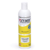 Zymox Enzymatic Shampoo bottle pour demonstrates gentle cleansing and skin hydration for pets