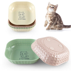 ZYUTONG 6-pack cat bowls set in vibrant colors for multi-pet meals.