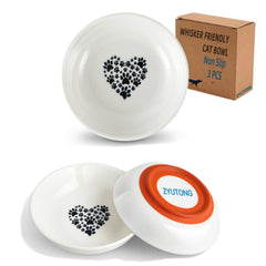 ZYUTONG cat bowl with non-slip silicone base for mess-free dining.