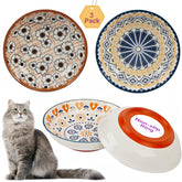 ZYUTONG non-slip ceramic cat bowl set keeps meals secure and mess-free for indoor cats.