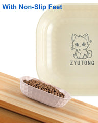 ZYUTONG whisker-fatigue bowls are shallow to reduce whisker contact during meals.