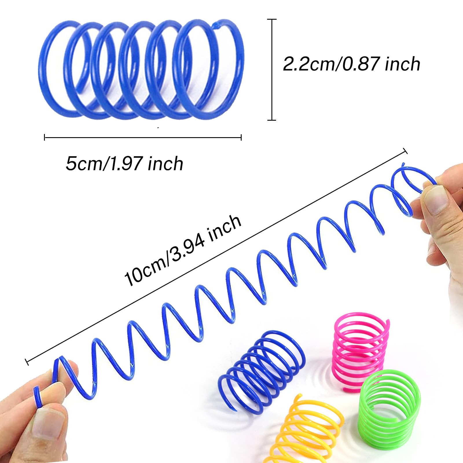 12 pcs cat spring toys green spring for kittens encourages chasing and swatting