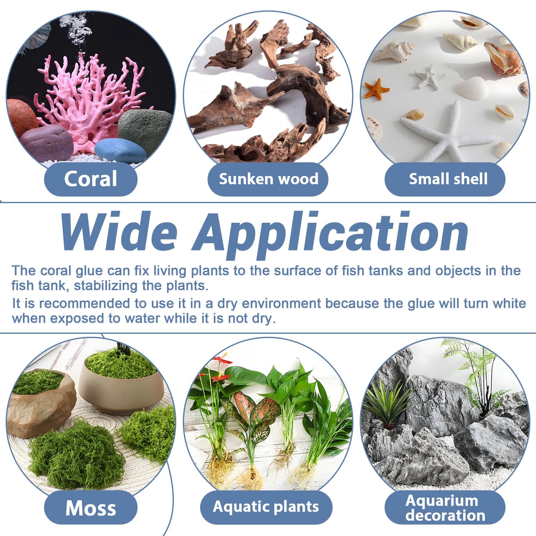 1DFAUL Aquarium Glue packaging with instructions and two-piece kit
