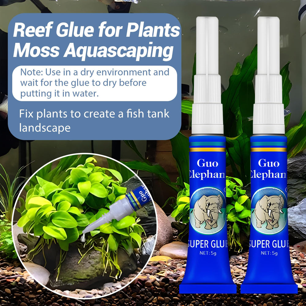 1DFAUL Aquarium Glue demonstrates strong adhesion for coral fragments and driftwood