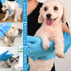 1TO3GO pet grooming gloves hair-removal capturing loose fur
