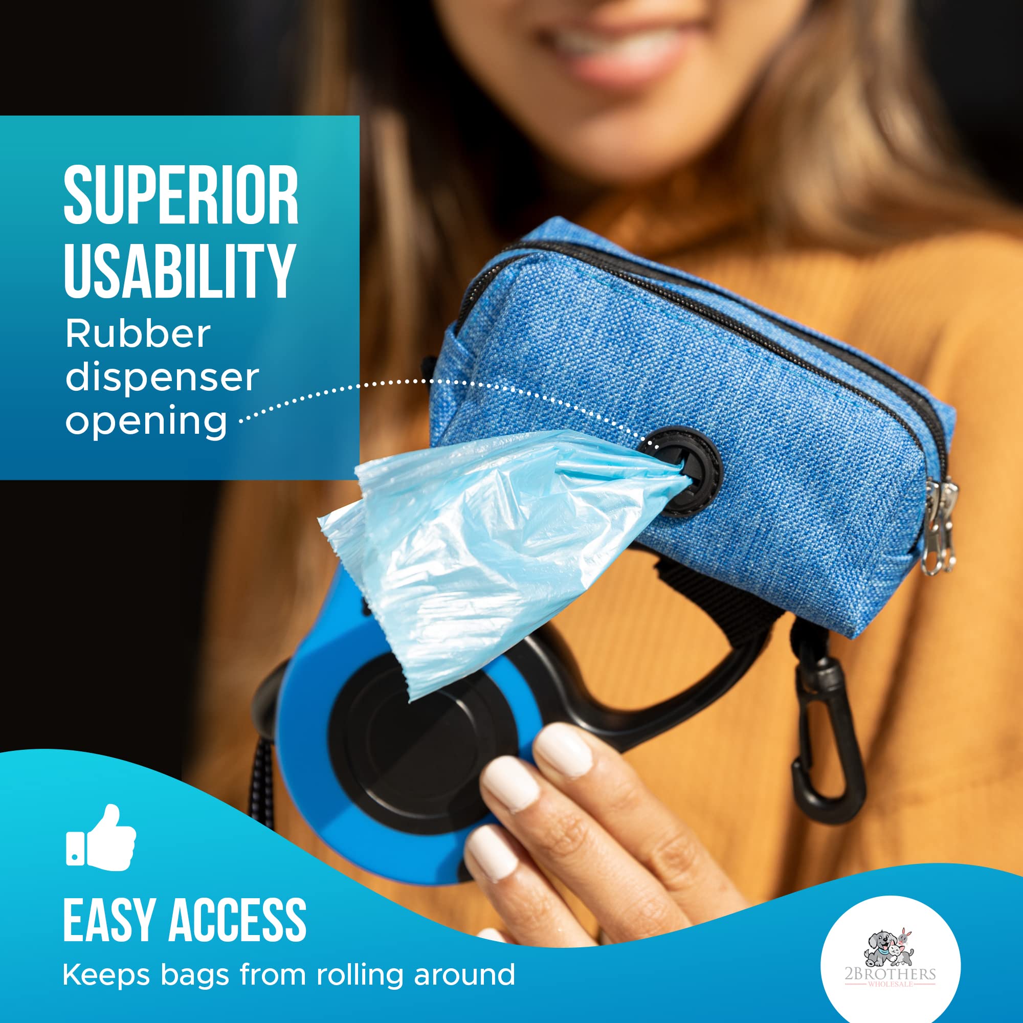 2 Brothers Wholesale durable dog poop bag holder closeup: rugged design handles messy moments.