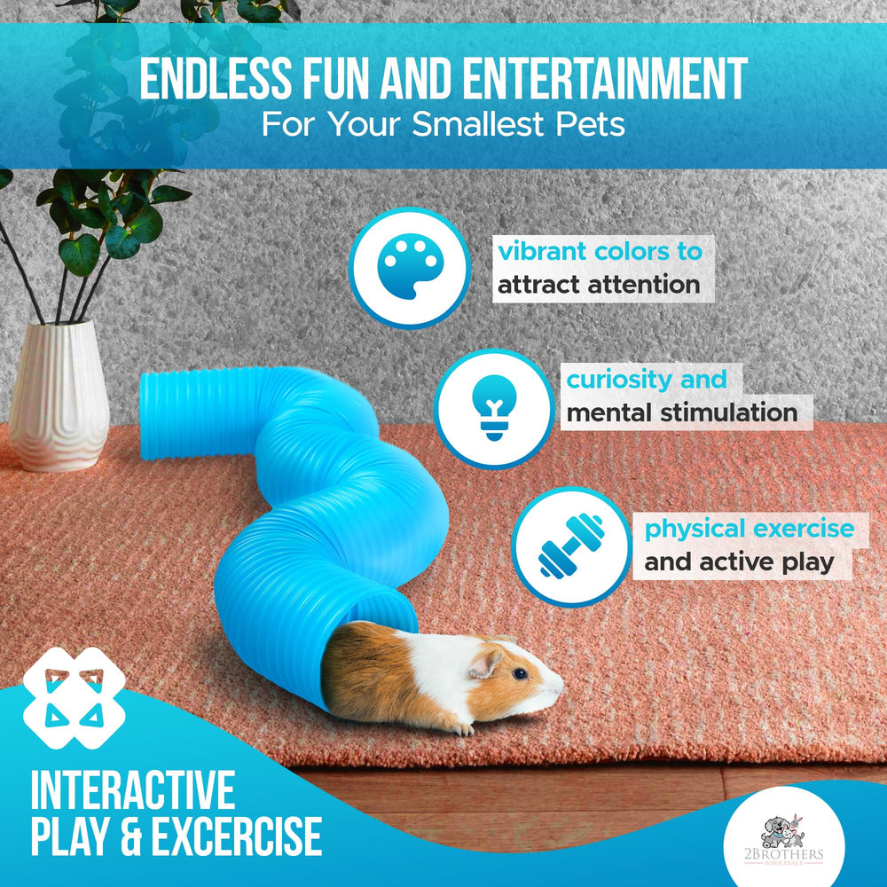 2 Brothers Wholesale fun ferret tunnels blue closeup emphasizes durable construction.