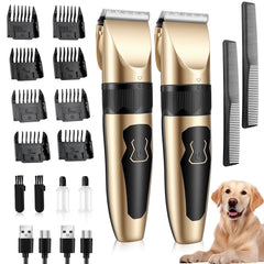 2-pack dog grooming clippers with ceramic blade for smooth trimming.