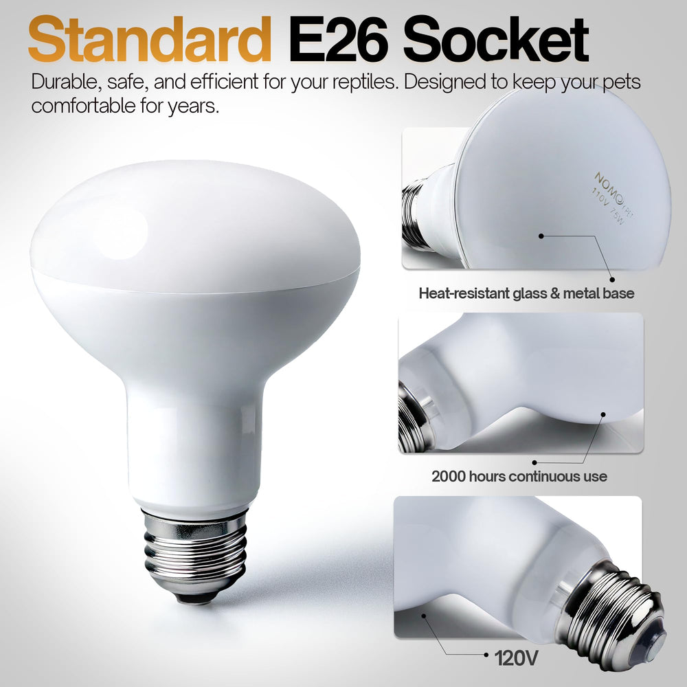 Energy-efficient 75W reptile bulb by 24 Nha&FACA reducing running costs