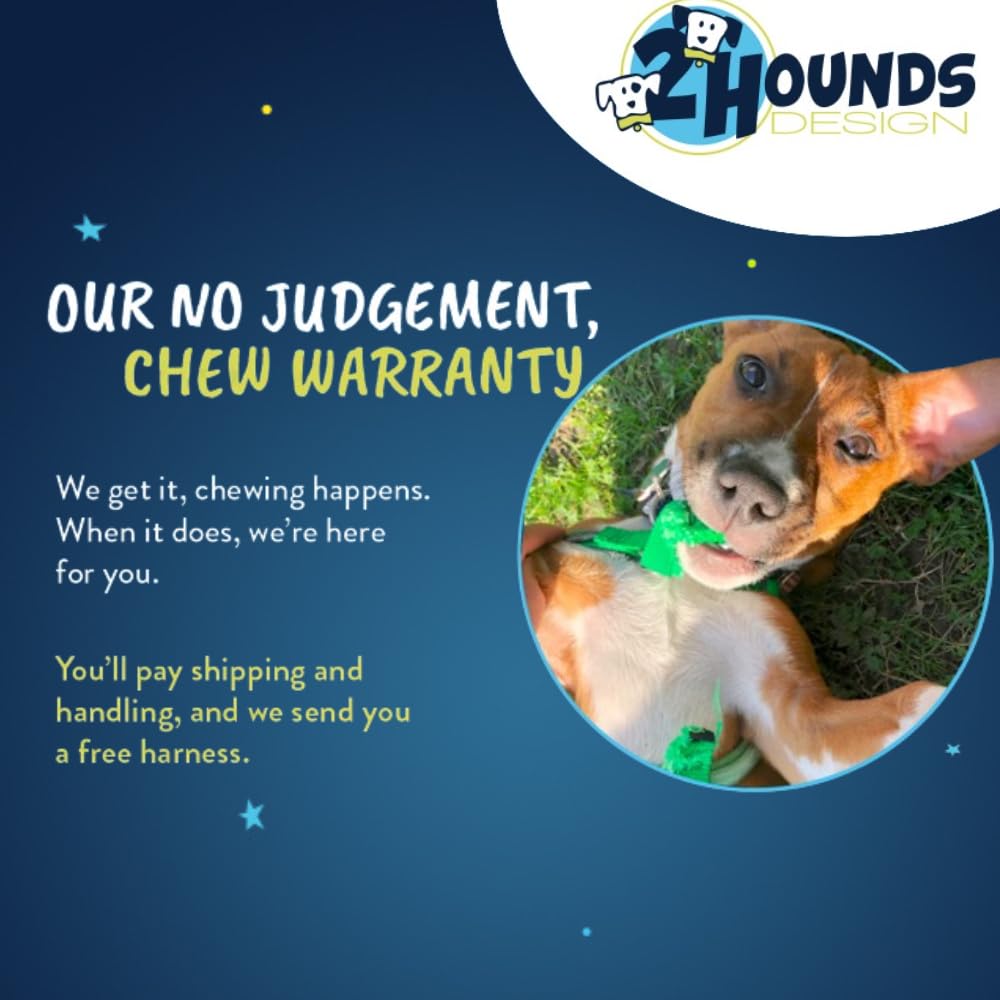 2 Hounds Design Freedom No Pull Harness made in USA image demonstrates quality nylon webbing