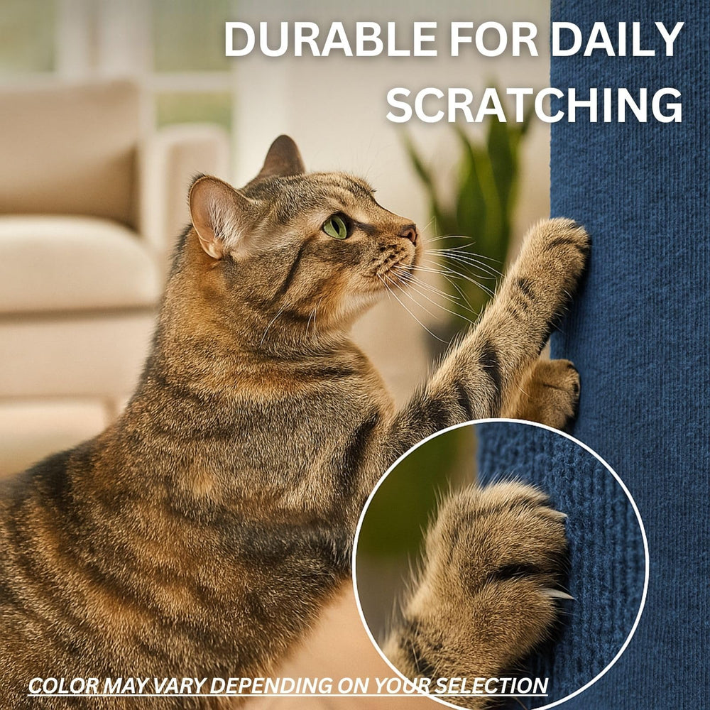 2ME Cat Scratch Mat corner-scratcher fits neatly in a corner