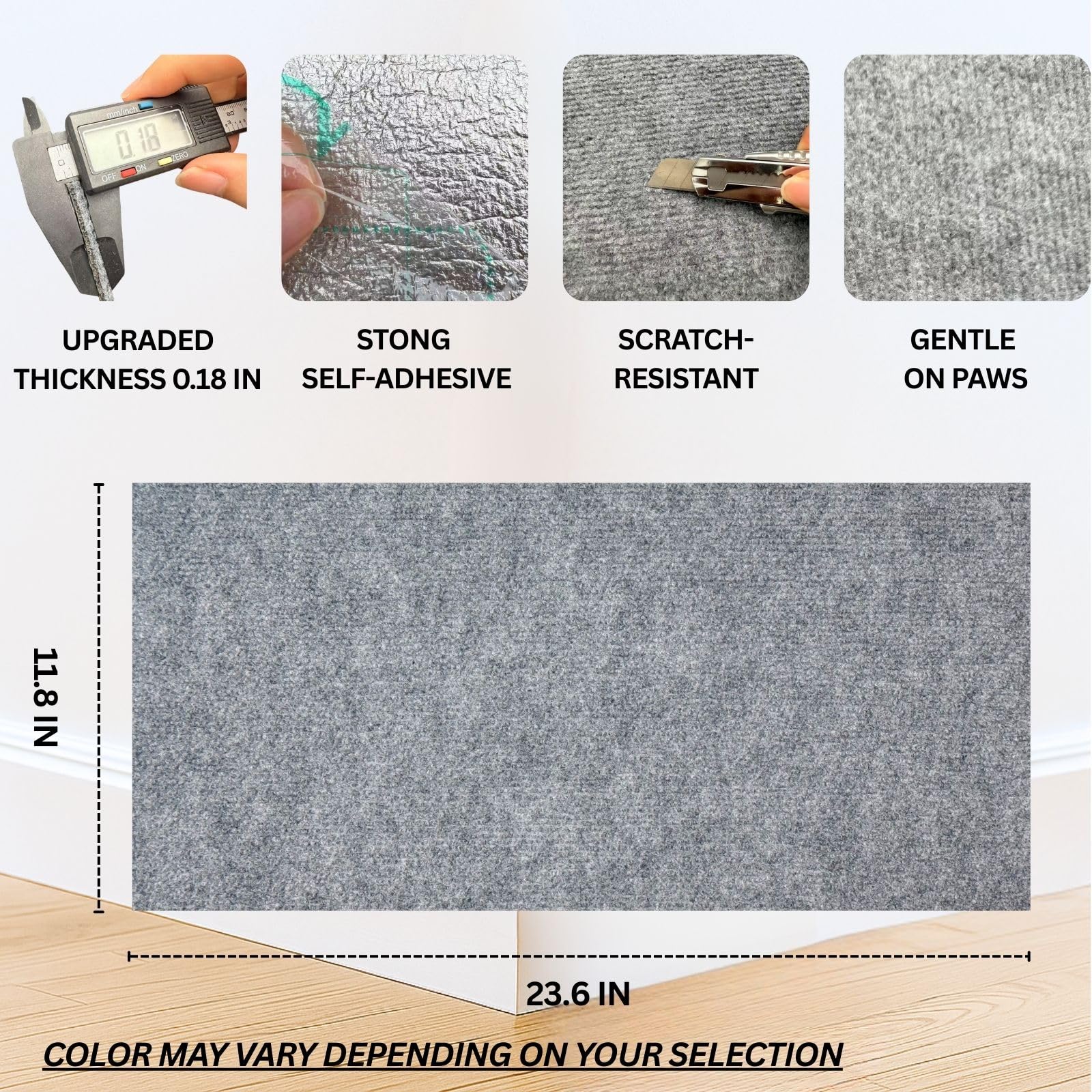 2ME Cat Scratch Mat self-adhesive back enables quick wall mounting