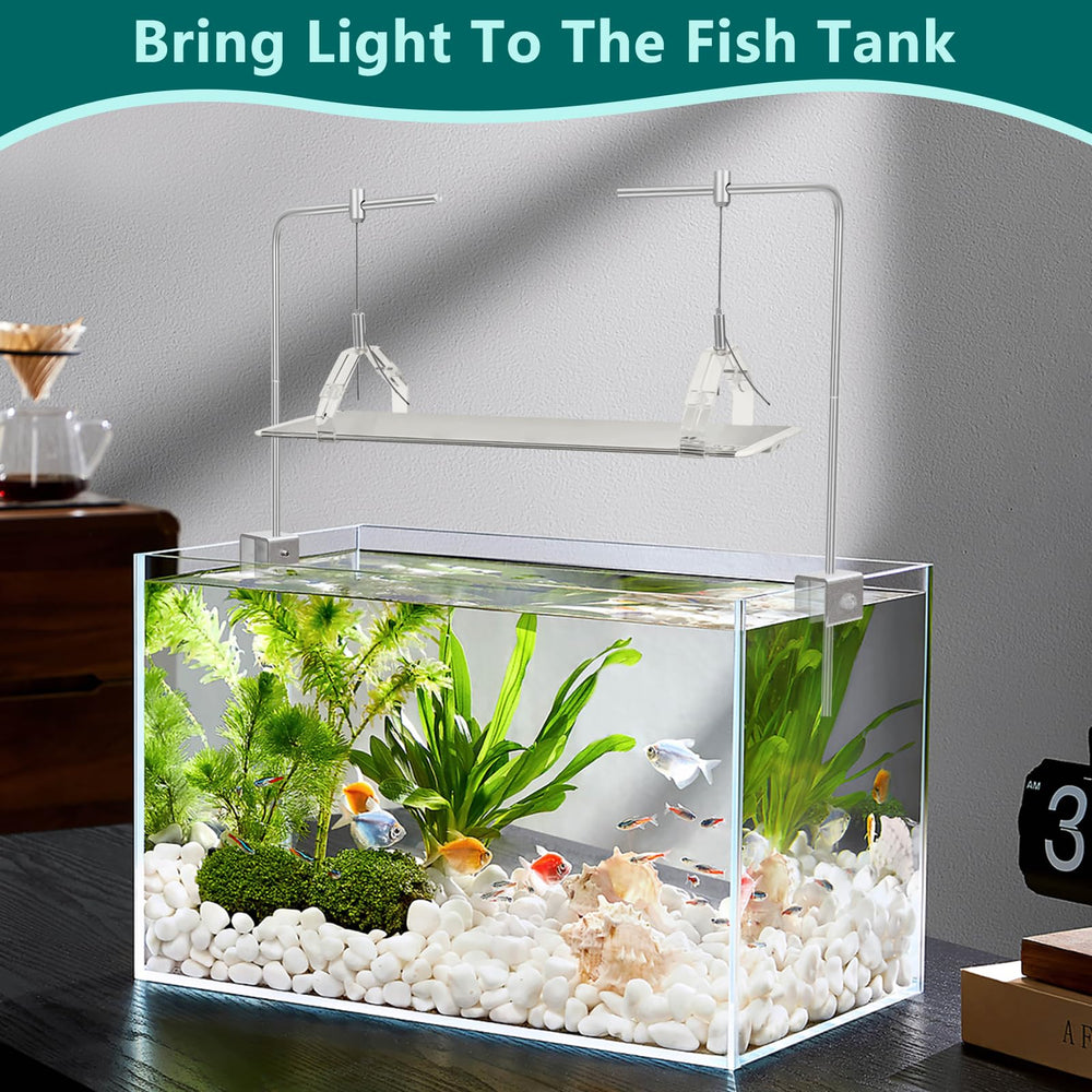 2Pcs Aquarium Light Rack low-profile design hides wires for cleaner tanks