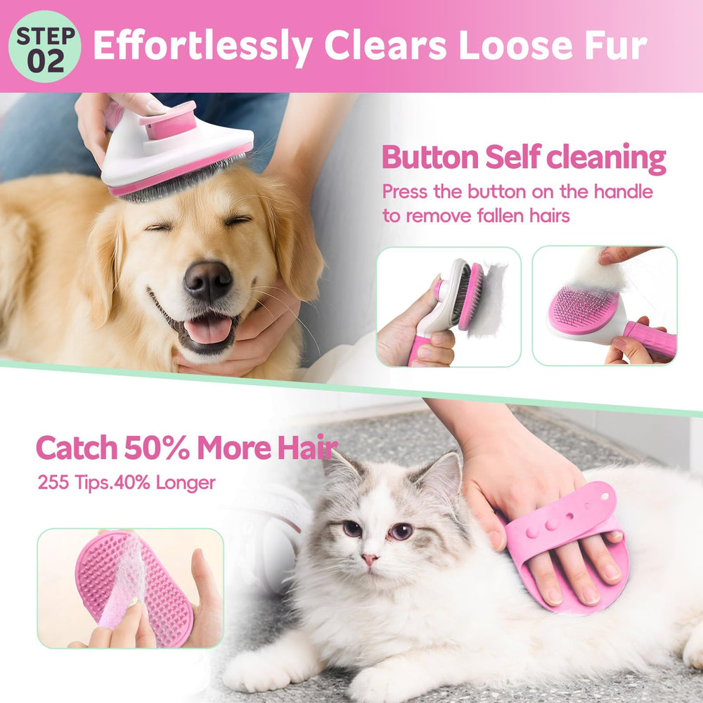 2TRUL bath grooming kit dog shampoo brush aids thorough, gentle lathering