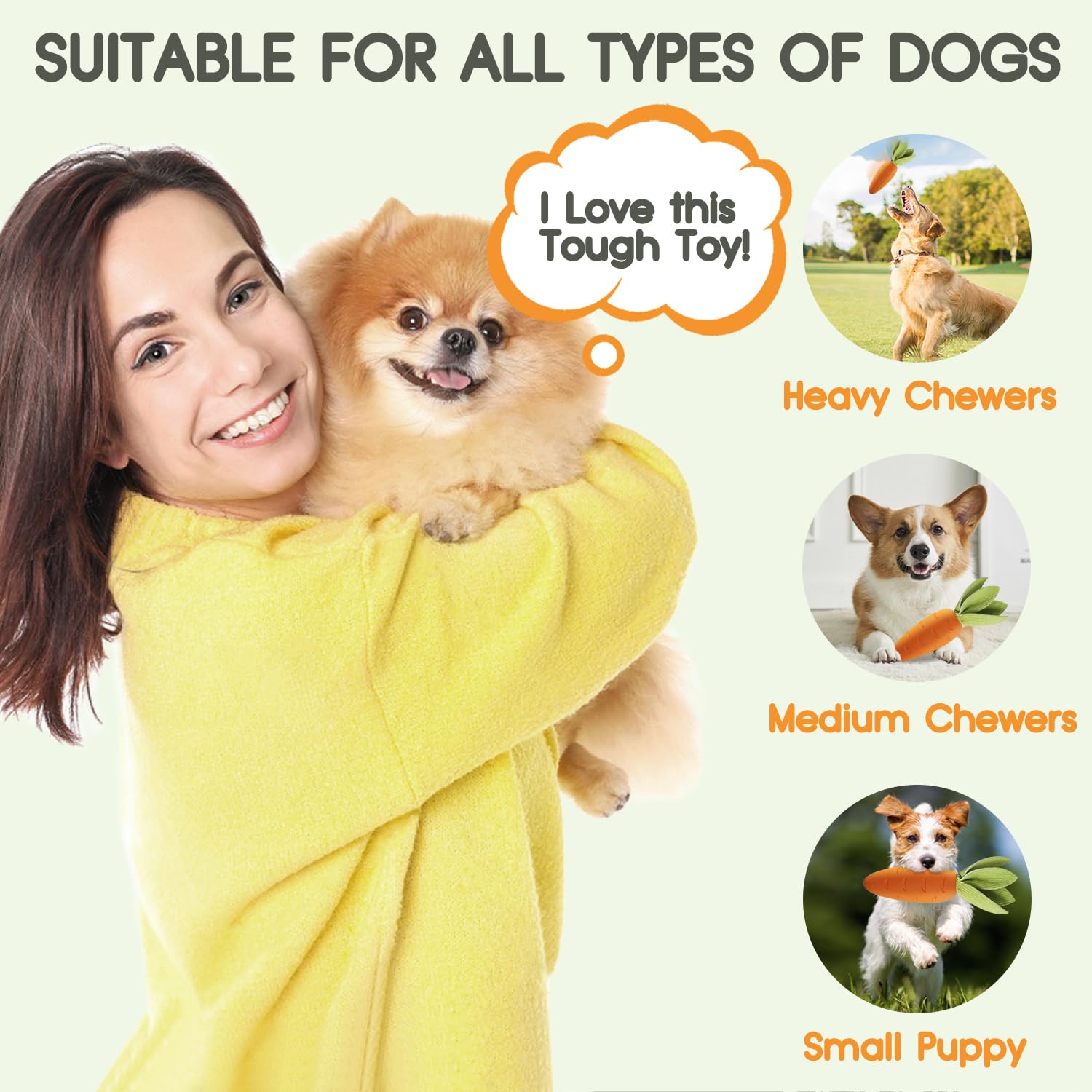 2TRUL dog toy 9.5 inch size ideal for medium to large breeds.