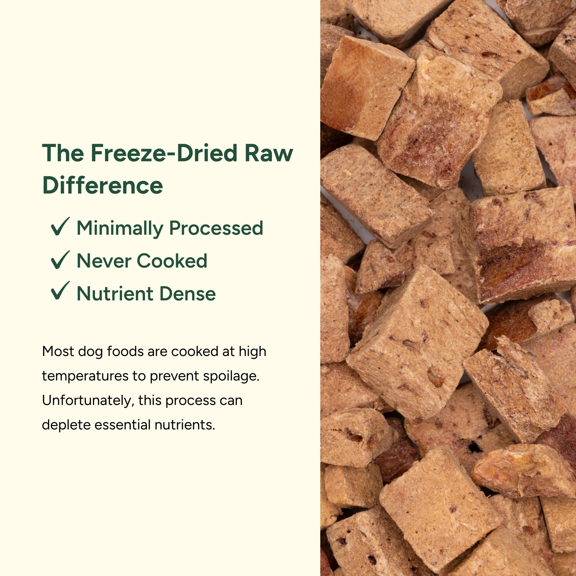 360 Pet Nutrition bison liver treat close-up — single-ingredient, grain-free dog snack.