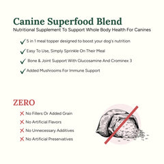 360 Pet Nutrition Canine Superfood Boost dog meal topping adds nutrients
