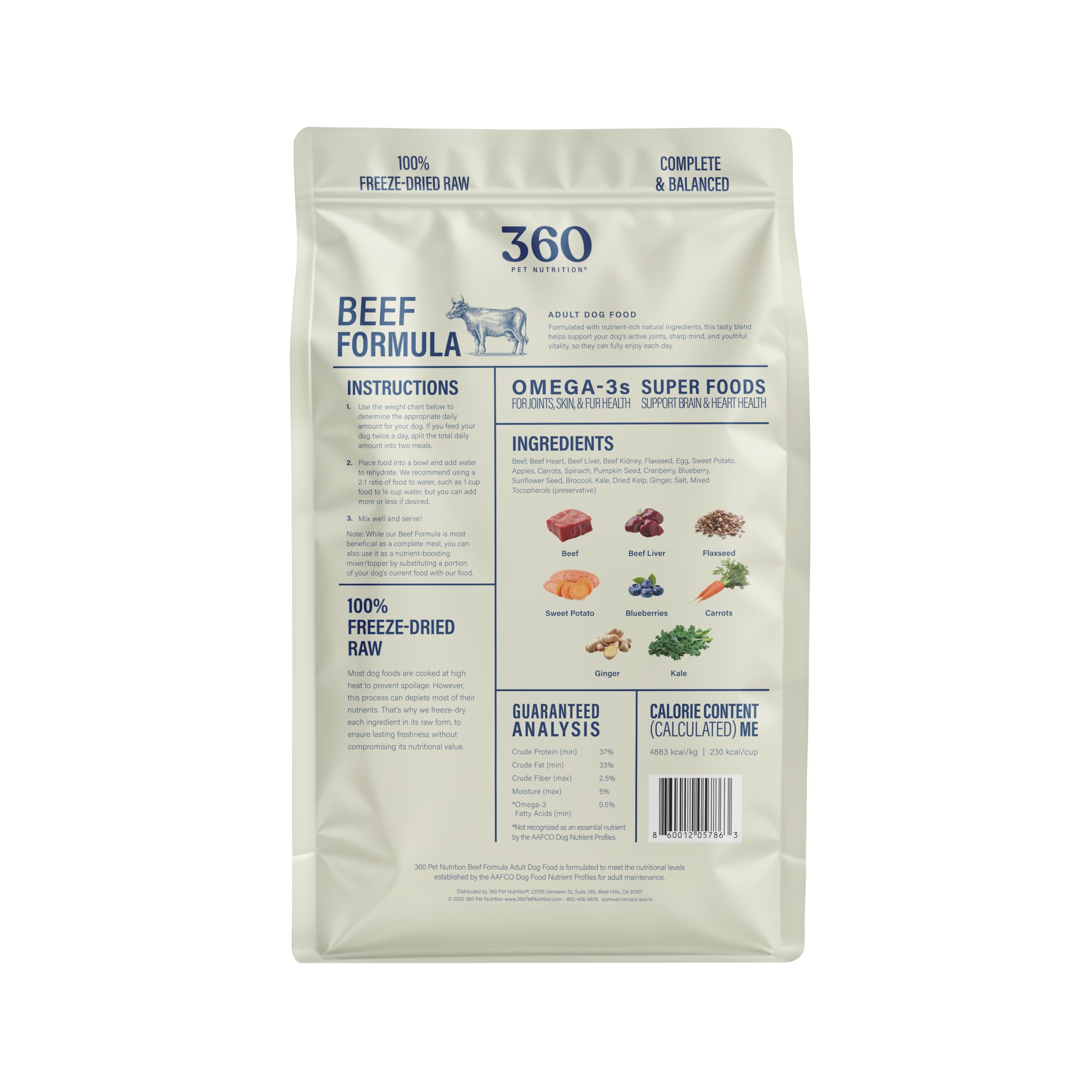 360 Pet Nutrition serving suggestion image – toppers blend with regular meals for flavor variety.