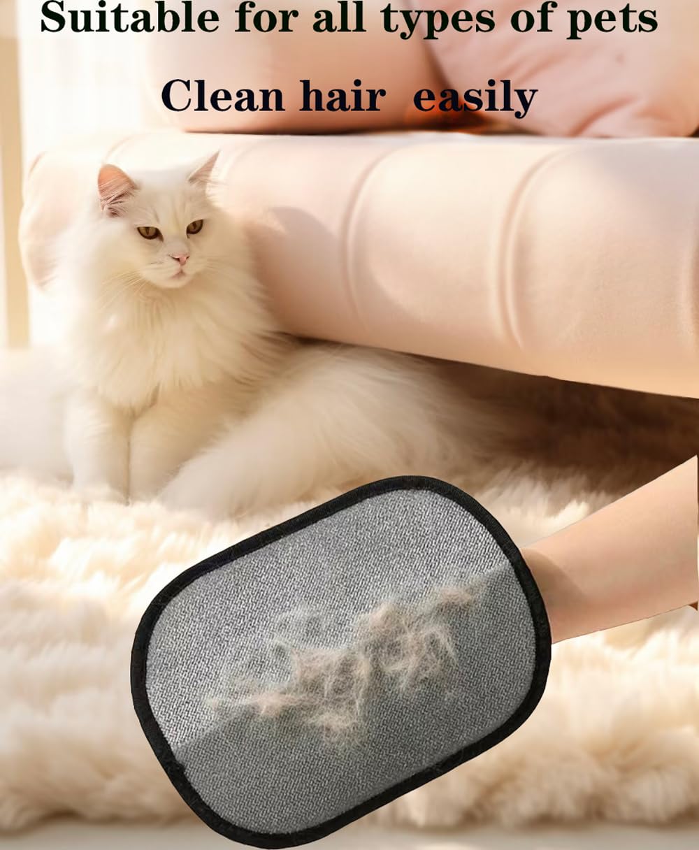 3Pcs Pet Hair Removal Glove demonstrates washable durability for repeated use