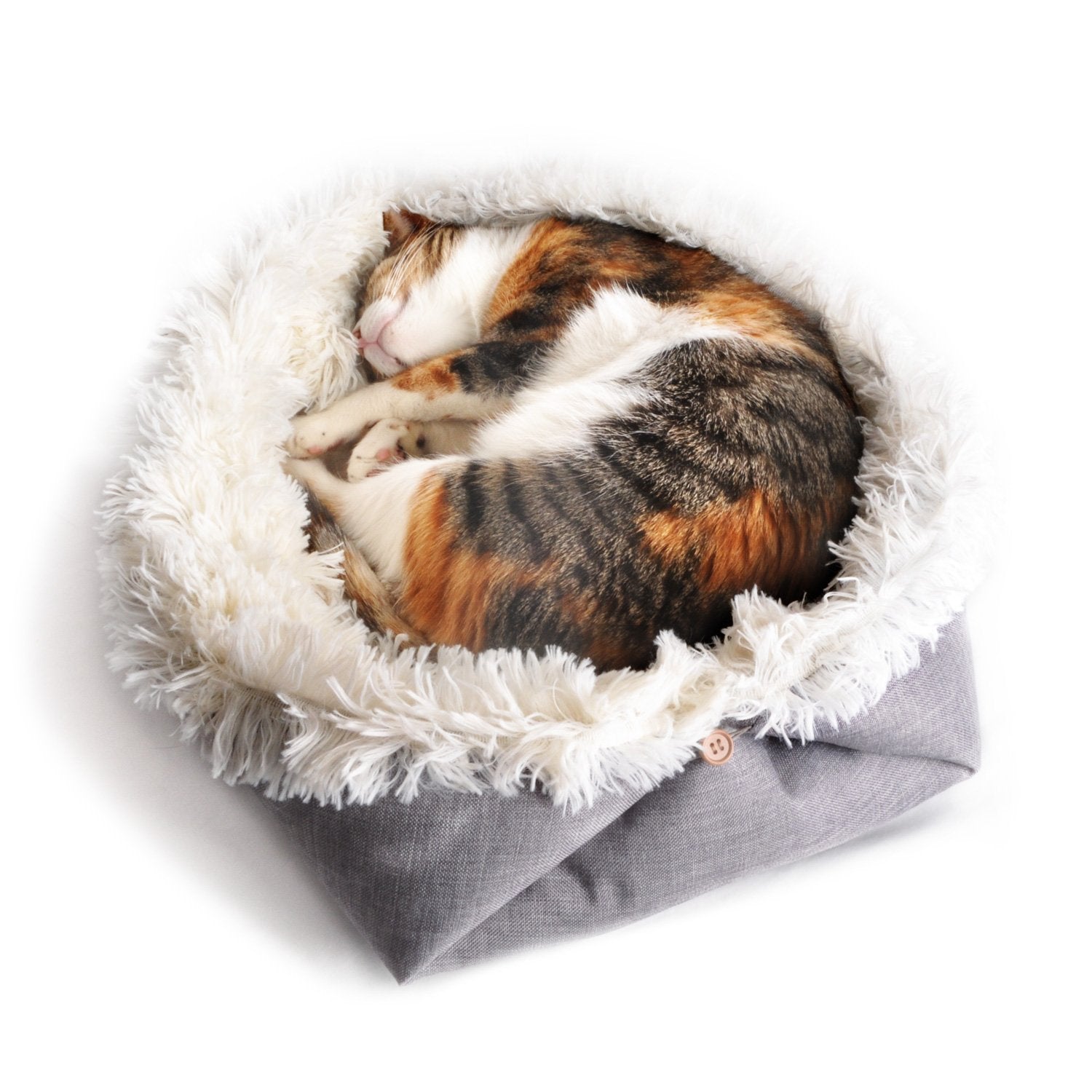 4CLAWS furry pet bed mat cat-using flat surface – easy to rest after play