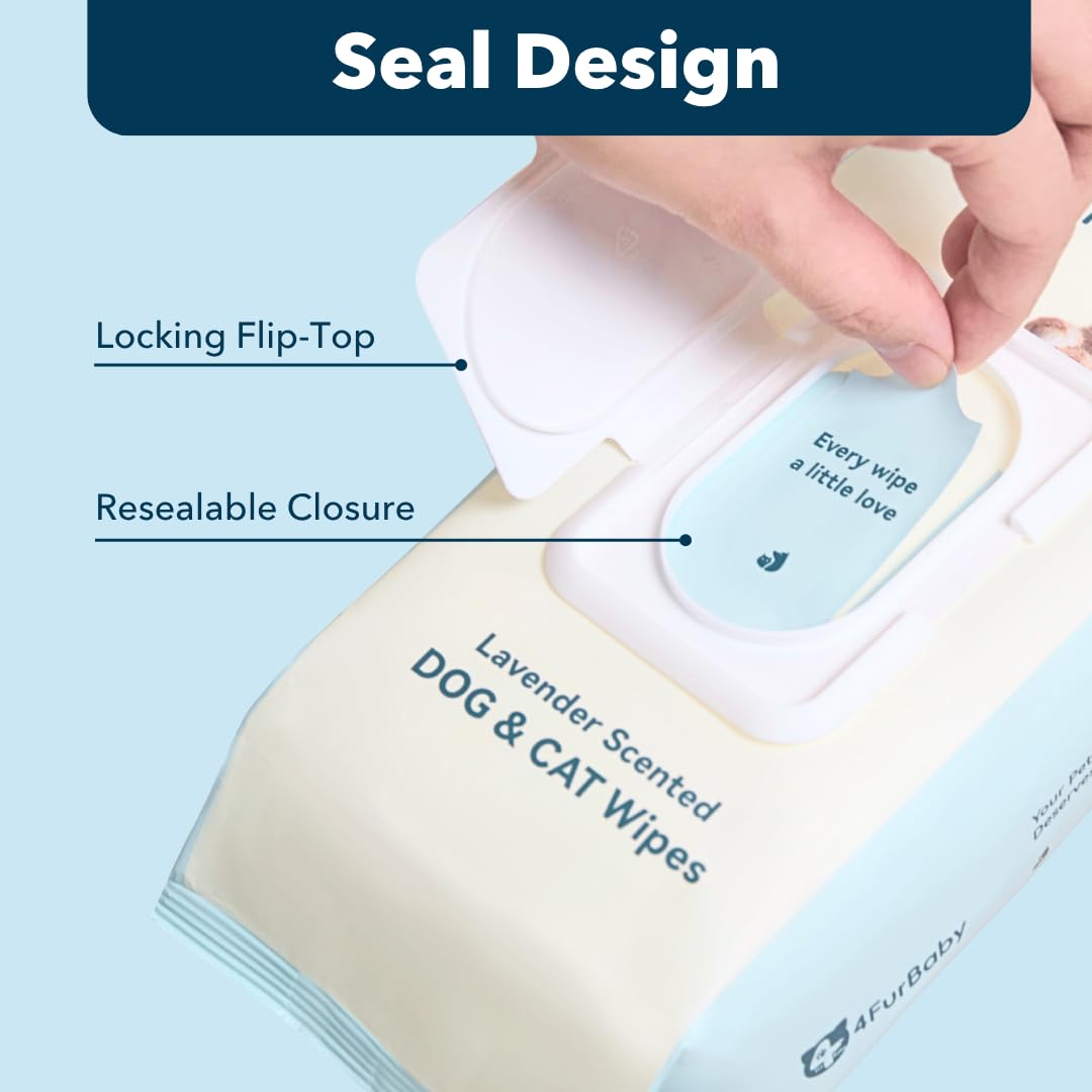 4furbaby bamboo-fiber plant-based wipes pictured as gentle daily grooming option.