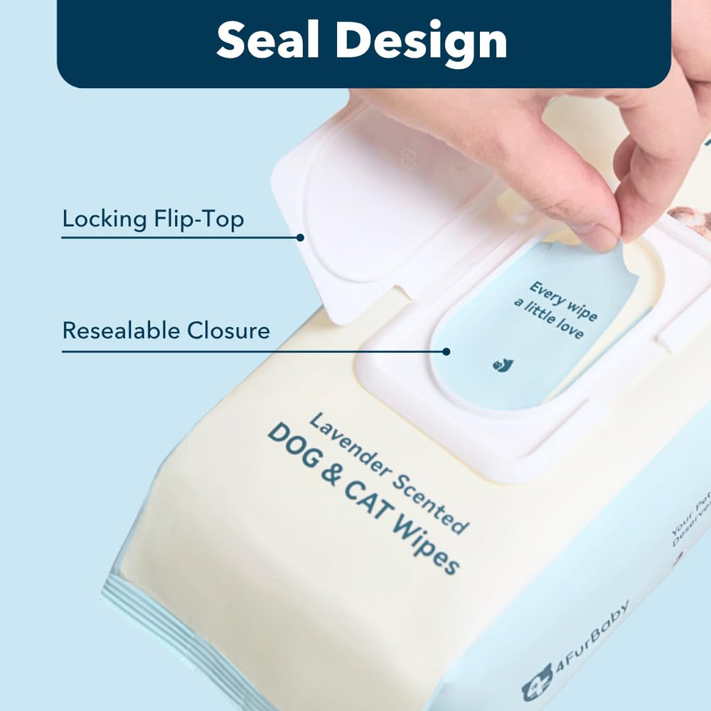 4furbaby bamboo-fiber plant-based wipes pictured as gentle daily grooming option.