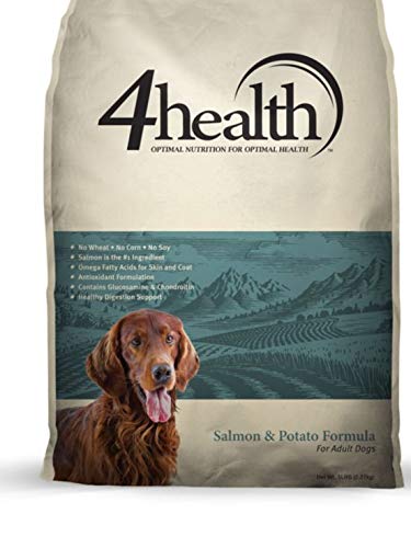 4health Salmon and Potato Formula adult dog food bowl supports healthy coat and digestion