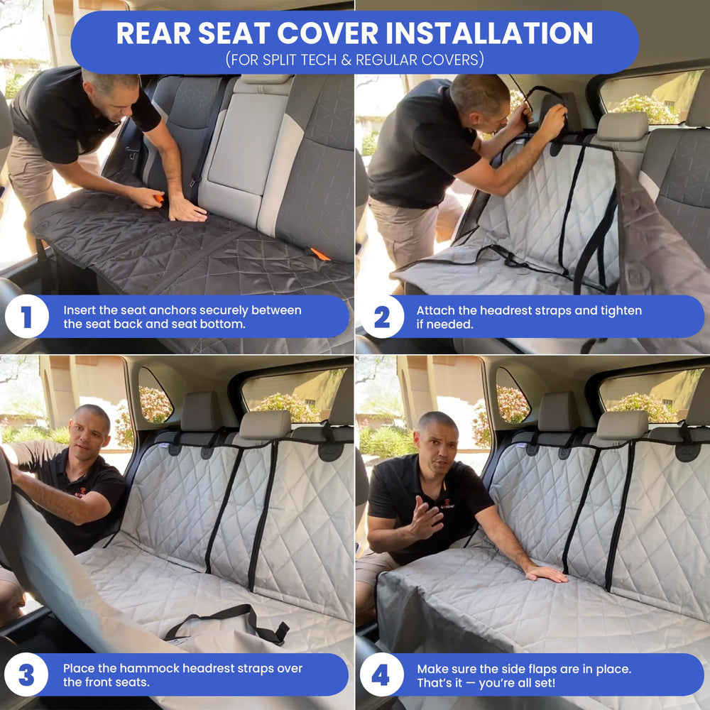 4Knines backseat cover easy maintenance with wipe down or machine wash