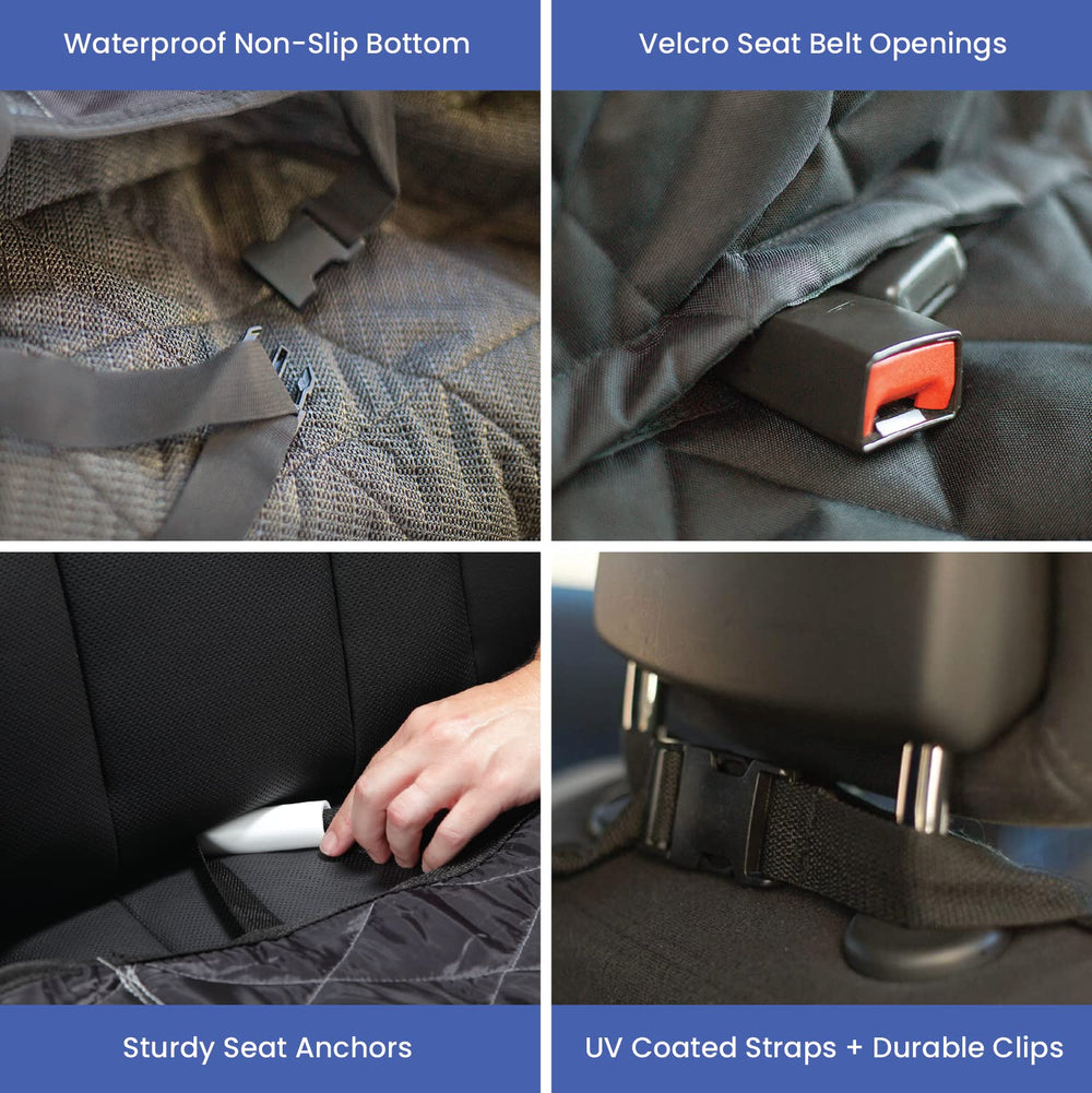 4Knines dog seat cover backseat durable quilting withstands daily use.