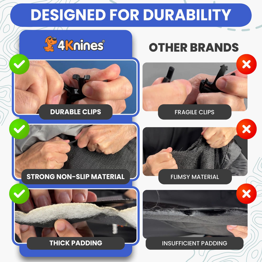 4Knines K9 Shield waterproof technology protects interiors from dirt and spills