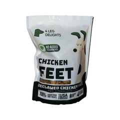 4leg-delights dehydrated chicken feet for dogs – 20-pack, digestible chew.