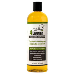 4Legger organic dog shampoo bottle demonstrates a gentle plant-based cleanse for dogs