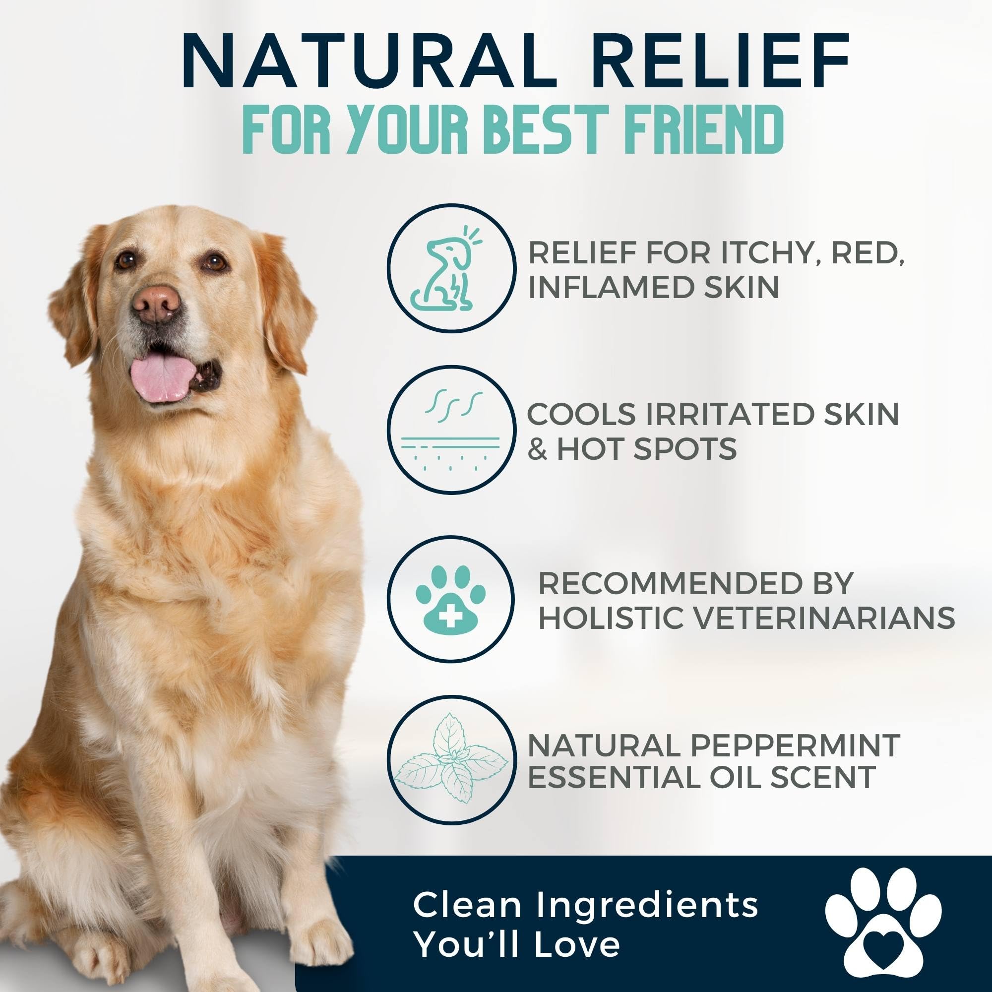 4Legger peppermint tea tree infused shampoo highlights cooling aroma and soothing feel.