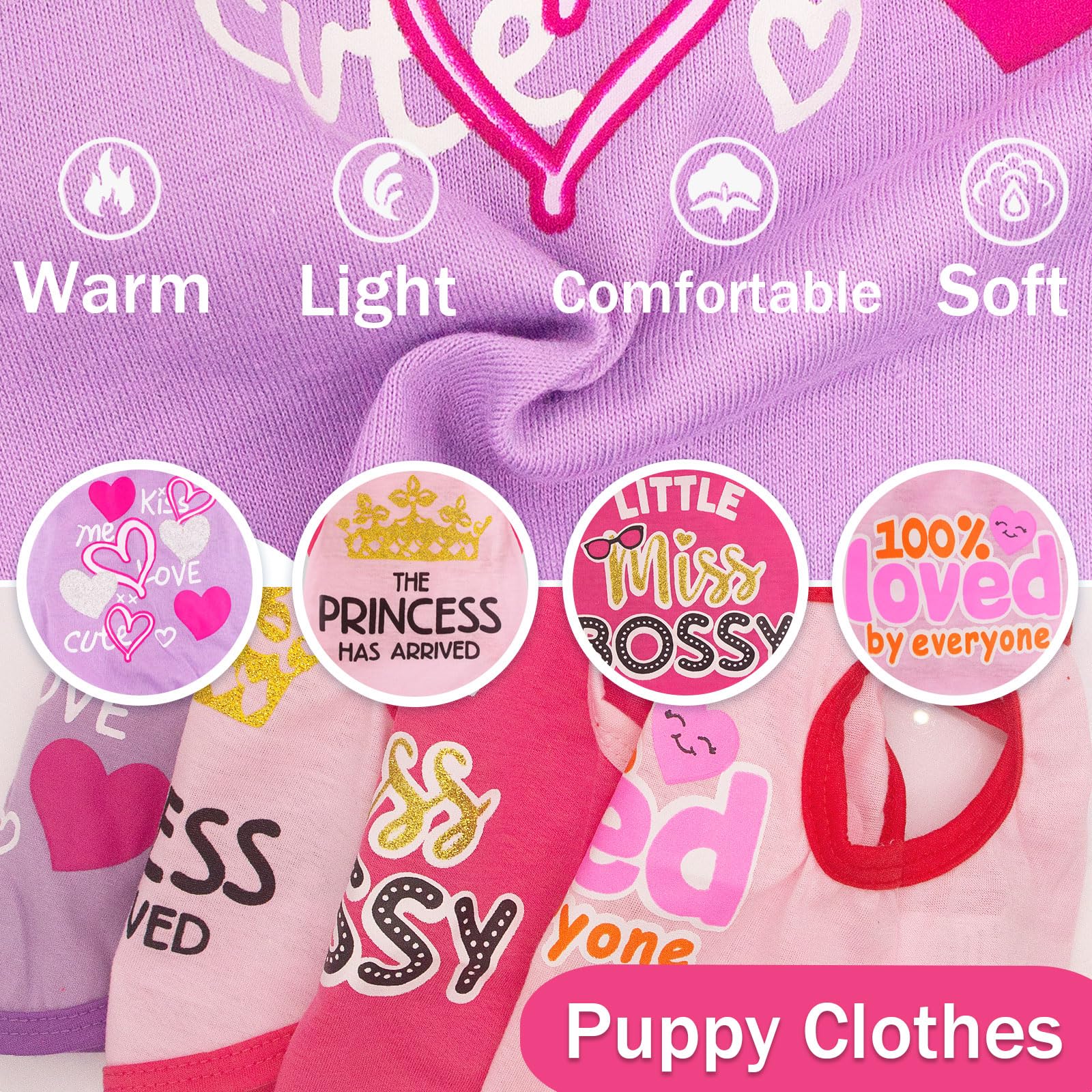 4Pieces Chihuahua Clothes suitable for beach and summer adventures with lightweight fabric.