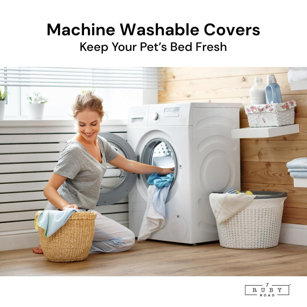 7 Ruby Road cat bed 20x16 inch size roomy enough for big cats and small dogs.