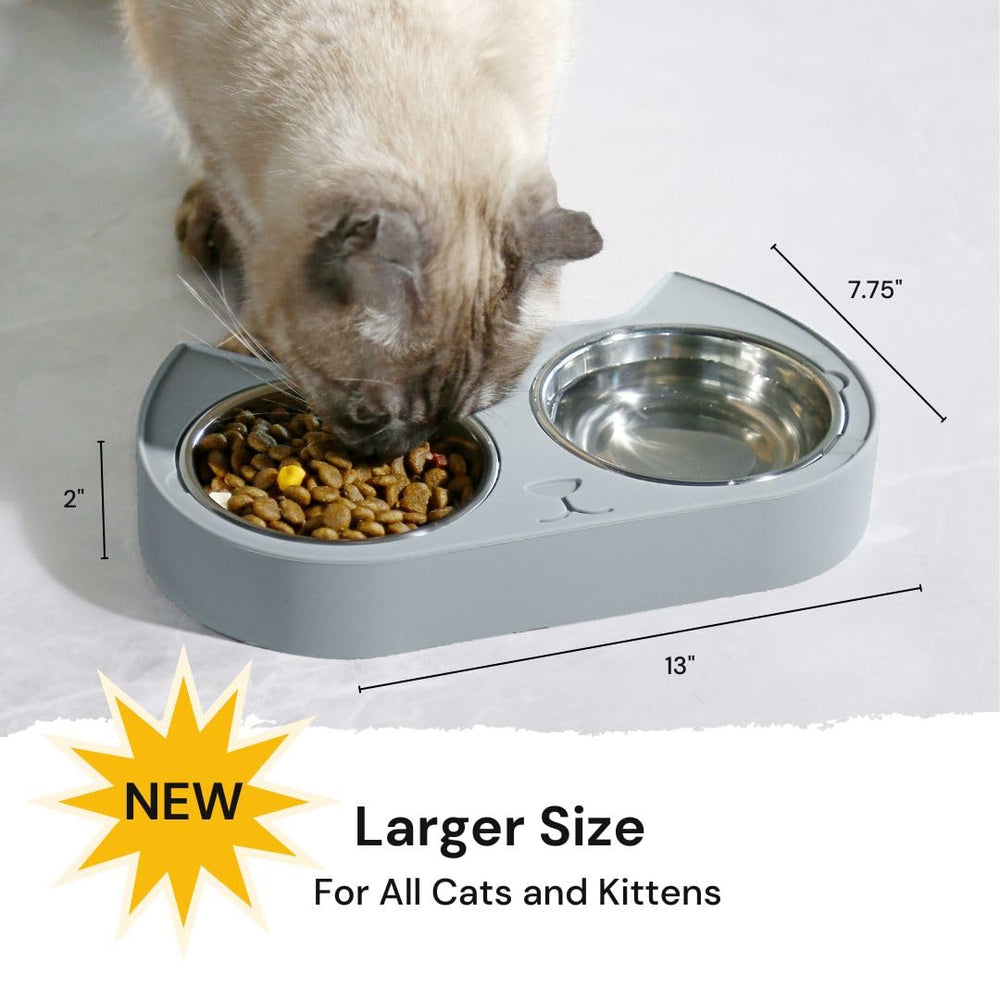 7 Ruby Road cat bowls grey silicone stand stay steady during meals.