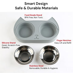 7 Ruby Road cat food water bowl set for easy, tidy meal routines.