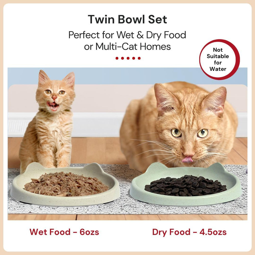 7 Ruby Road dishwasher-safe cat bowls simplify cleaning after meals.