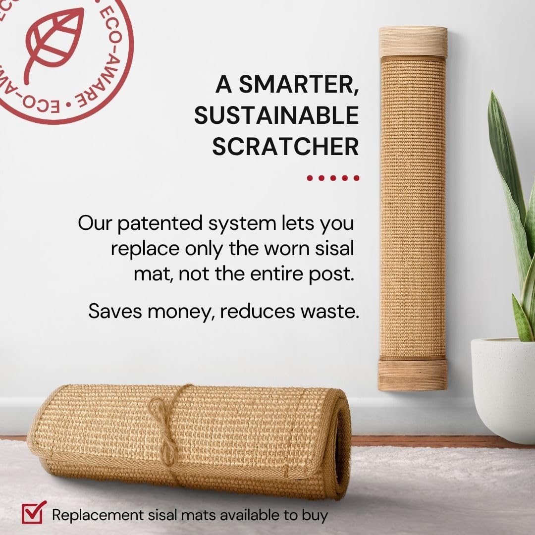 7 Ruby Road refillable sisal scratch pad close-up with replaceable surface