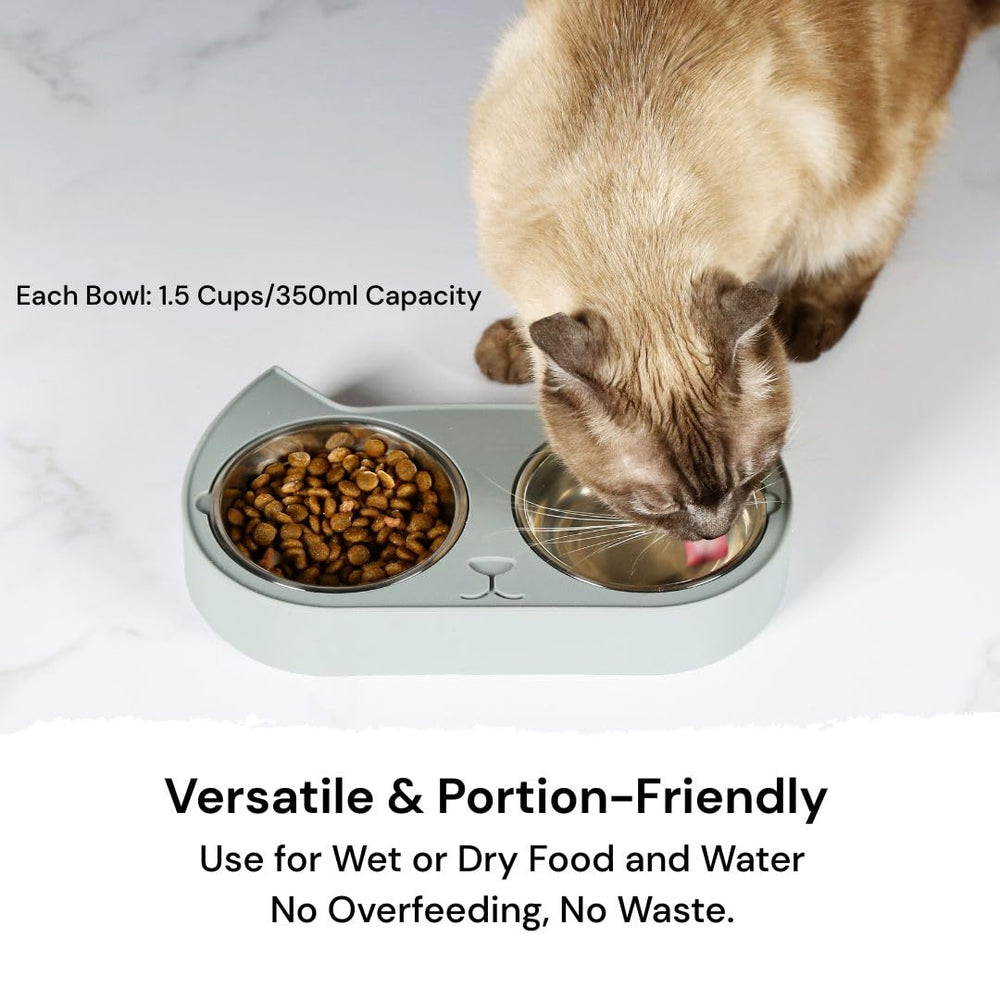 7 Ruby Road stainless steel cat bowls 350ml ideal for wet or dry food.