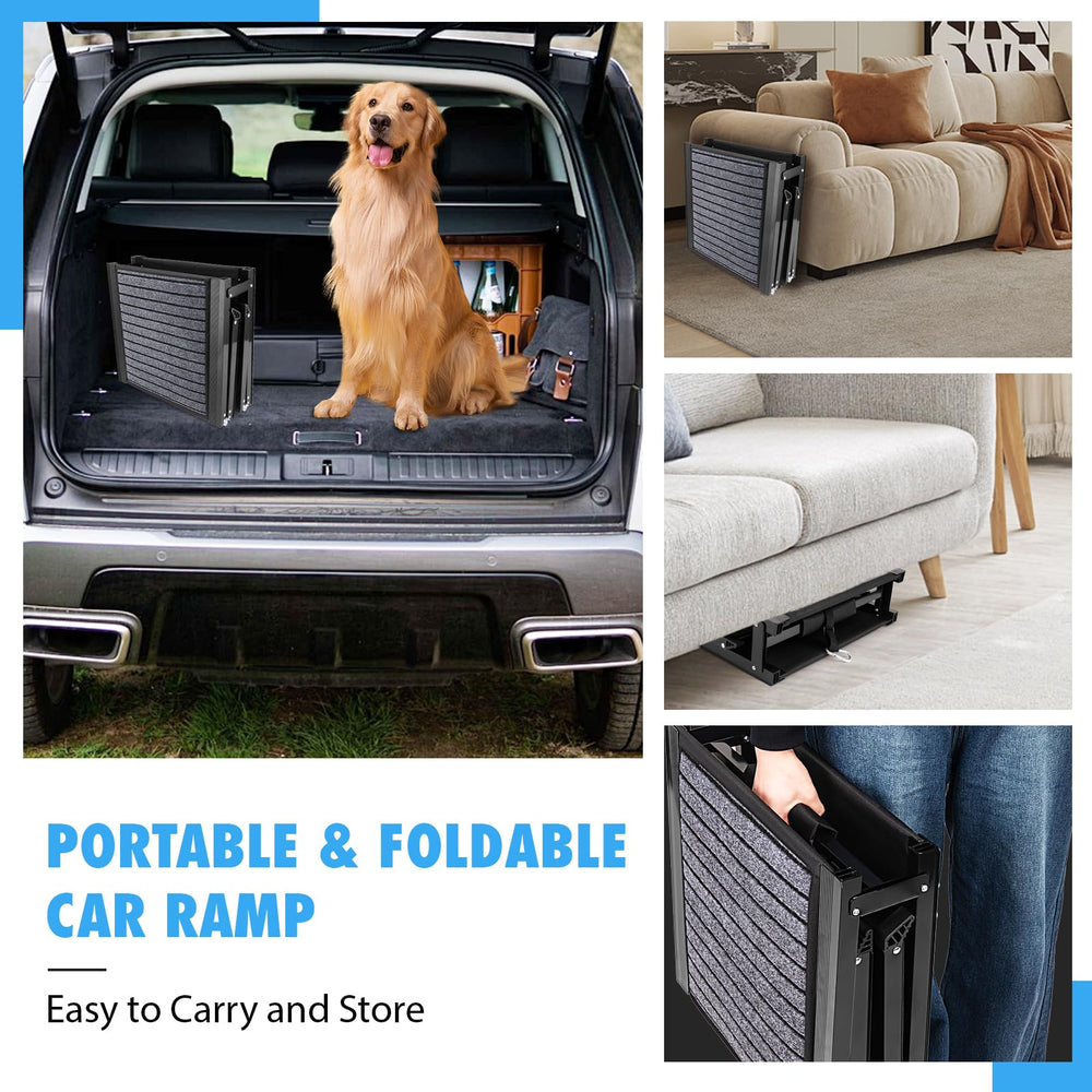 9TH SHOP folding dog ramp supports up to 250 pounds for versatile use.
